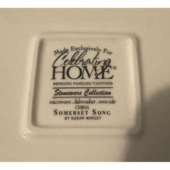 3 Celebrating Home Somerset Song  7" Square Plates by Susan Winget  # 2918 - Picture 3 of 3